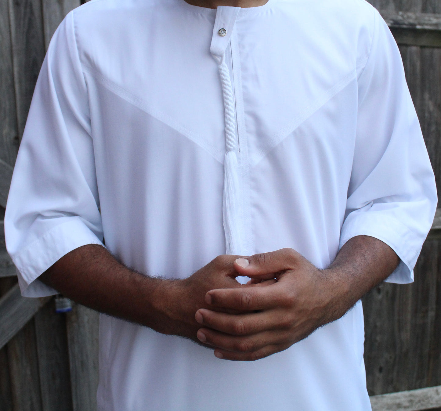 WHITE SHORT SLEEVE EMIRATI THOBE